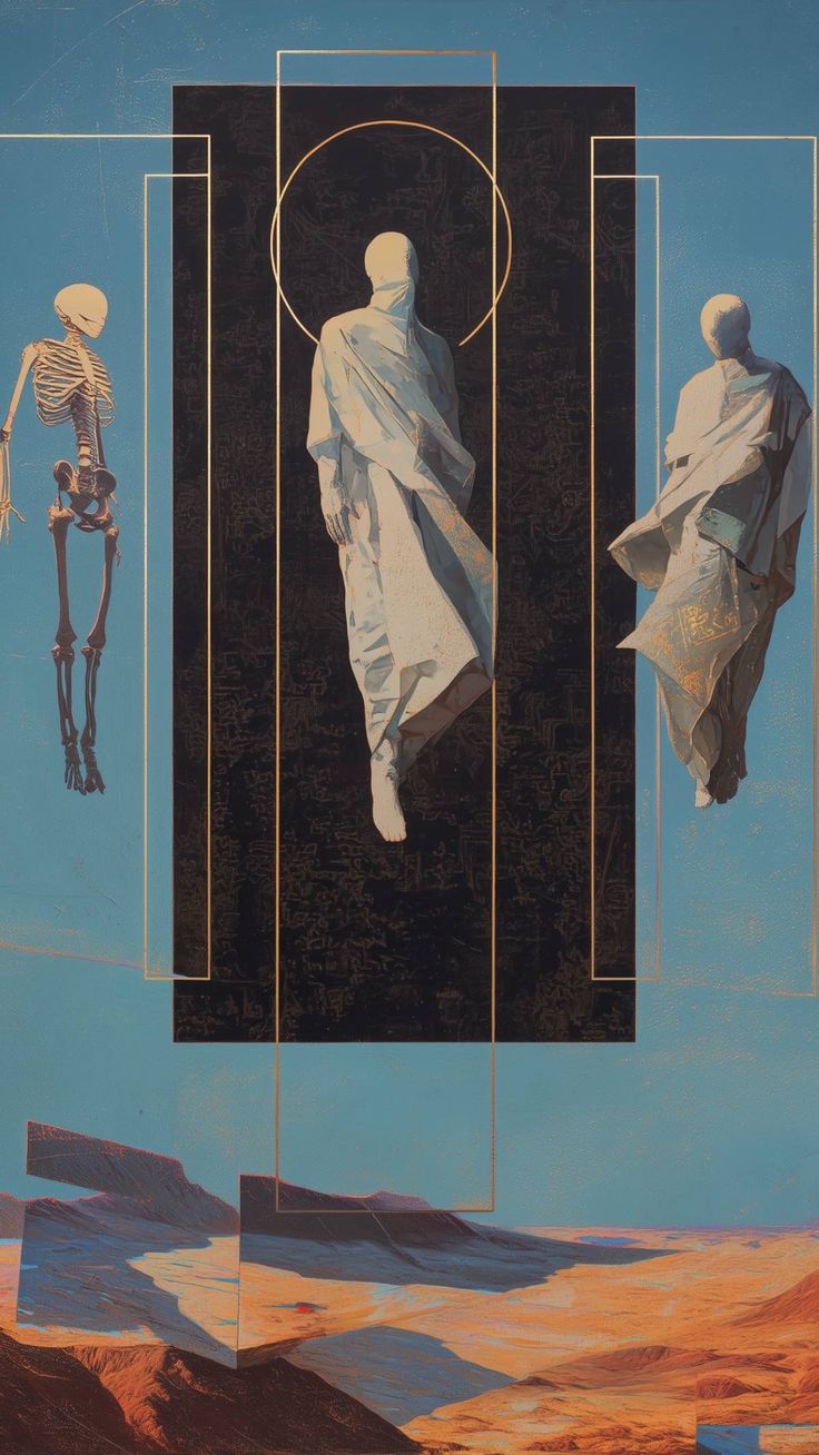 The Liminal Pilgrim: three ascension stages from skeleton to risen figure